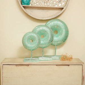 #GreenSilverRusticRoundDonut