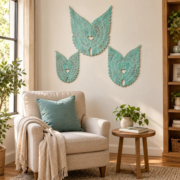 TIMBER KALA’S WINGS SET OF THREE WOODEN WINGS FOR DECOR