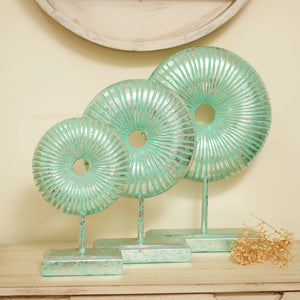 #GreenSilverRusticRoundDonut