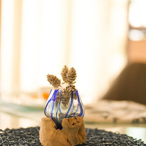 TIMBER KALA'S BLUE LINE GLASS ROOTS FOR DECOR