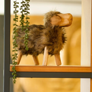 #BrownMediumWoodenSheep