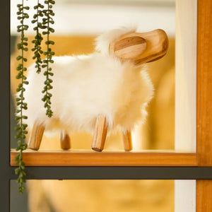 #WhiteMediumWoodenSheep