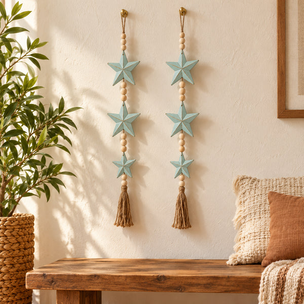 PAIR OF STAR HANGINGS FOR DECOR