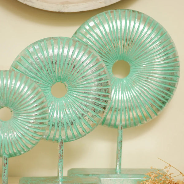 #GreenSilverRusticRoundDonut