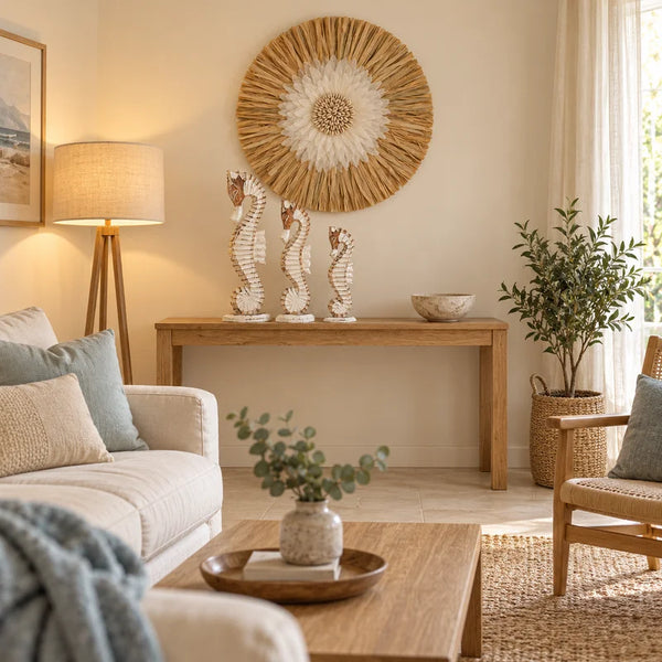 TIMBER KALA'S SEAHORSES WITH GRASS WOOD FUSION FOR DECOR