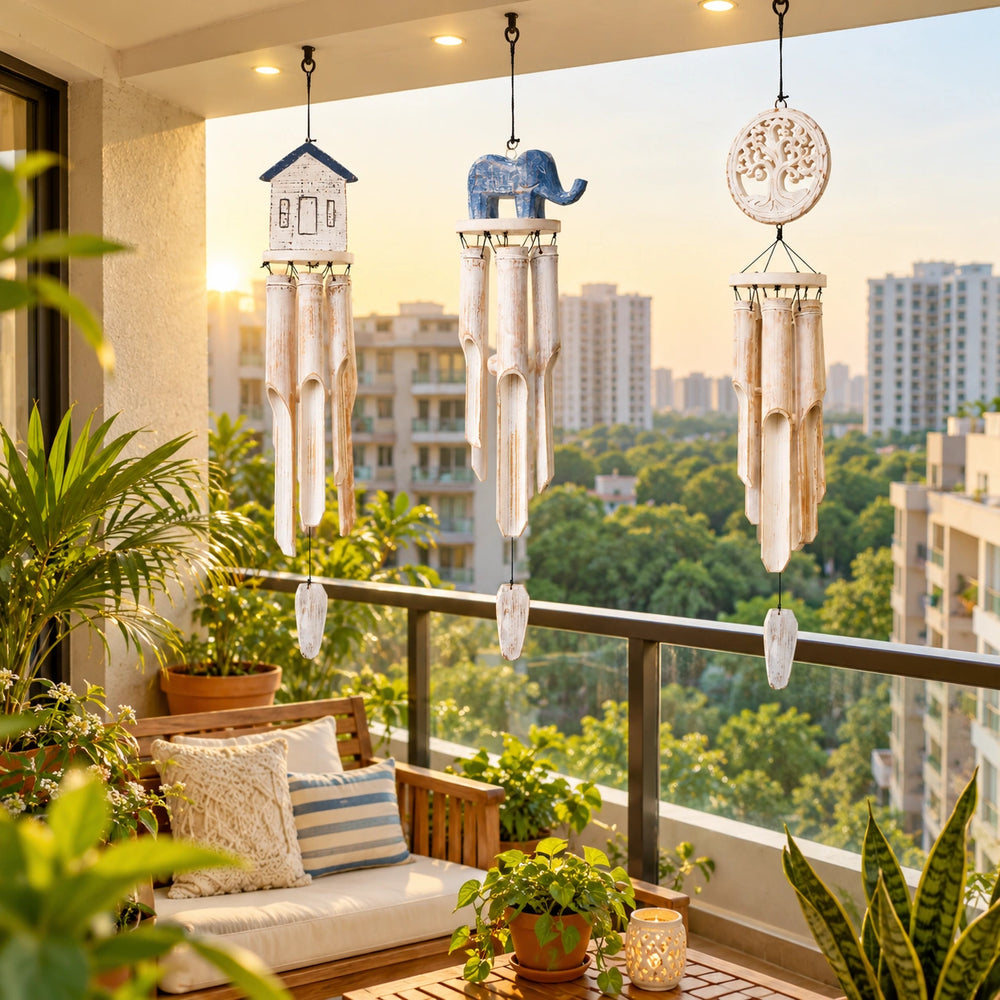 TIMBER KALA'S BALCONY MAKEOVER KIT OF THREE WIND CHIMES