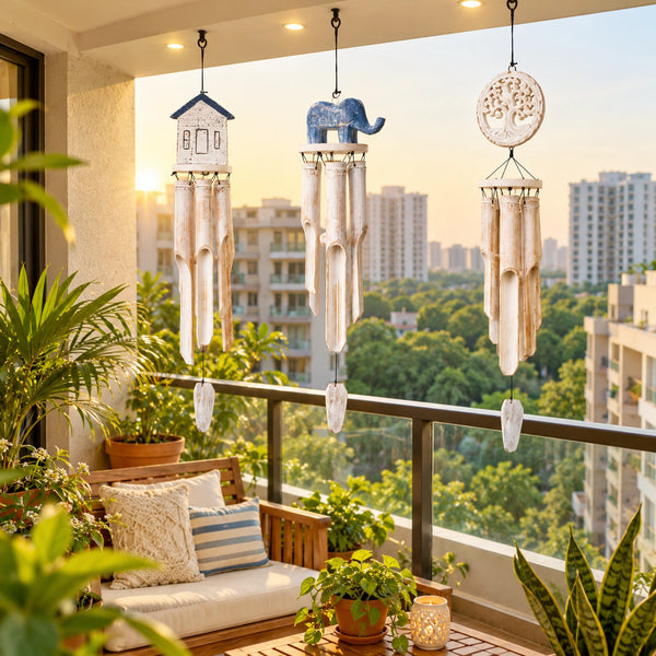 TIMBER KALA'S BALCONY MAKEOVER KIT OF THREE WIND CHIMES