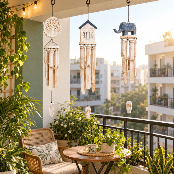 TIMBER KALA'S BALCONY MAKEOVER KIT OF THREE WIND CHIMES