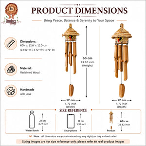 TIMBER KALA'S BIRD HOUSE CELESTIAL CHIMES FOR DECOR