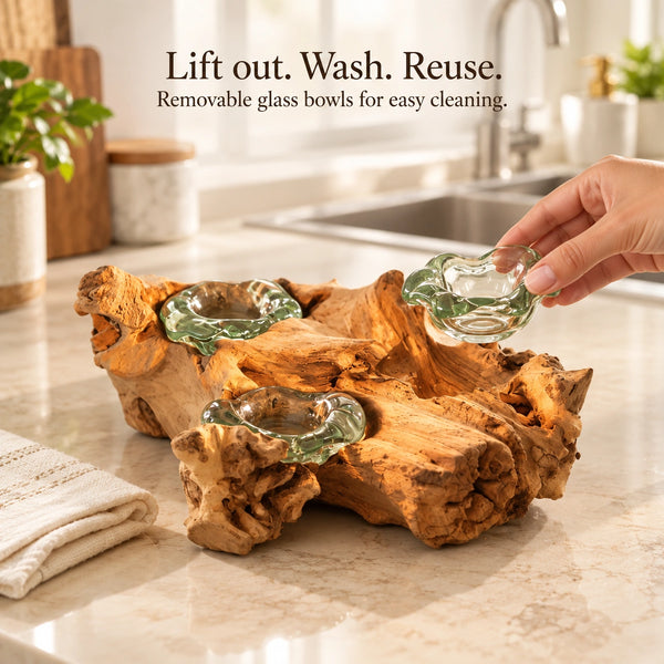 TIMBER KALA'S PACKS OF THREE GLASS WOOD FIRE FOR GIFTING