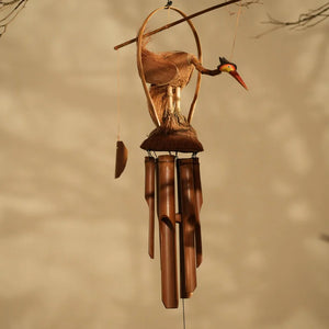 TIMBERKALA'S SINGLE DANCING CRANE CELESTIAL CHIMES FOR DECOR
