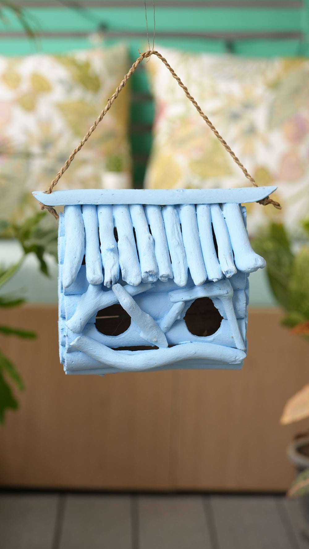 TIMBER KALA’S DOUBLE ROOF BIRD HOUSE FOR DECOR