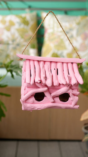 TIMBER KALA’S DOUBLE ROOF BIRD HOUSE FOR DECOR
