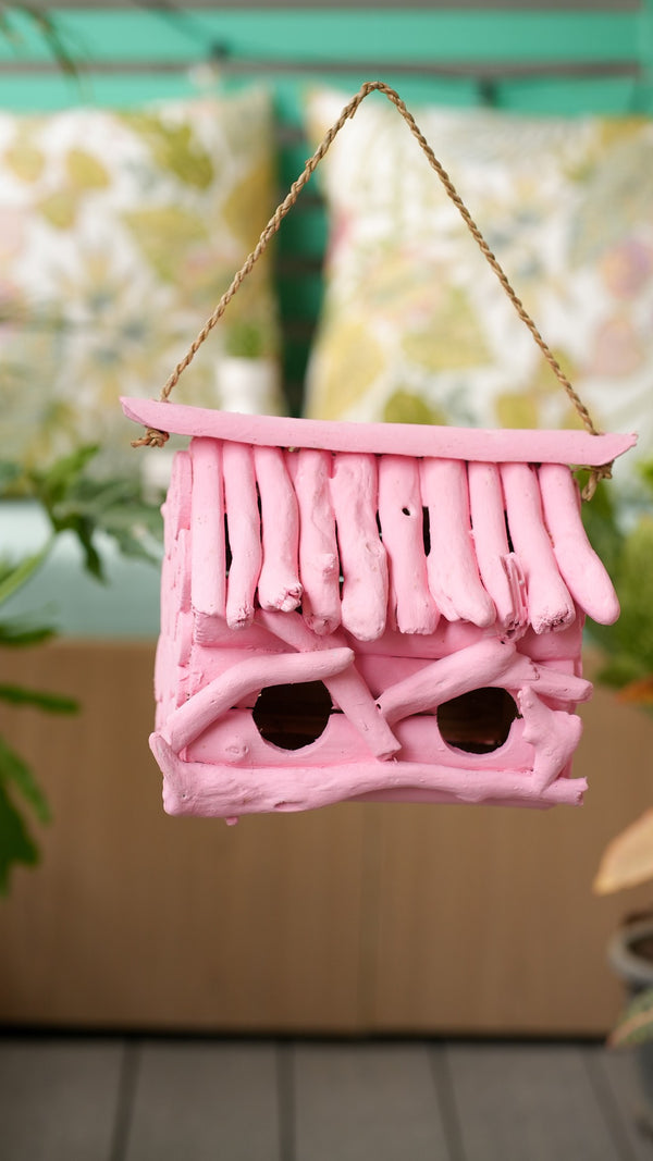 TIMBER KALA’S DOUBLE ROOF BIRD HOUSE FOR DECOR