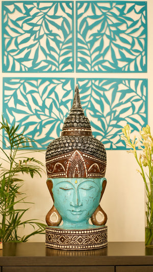 TIMBER KALA'S SAMSARA BUDDHA WITH BASE FOR DECOR