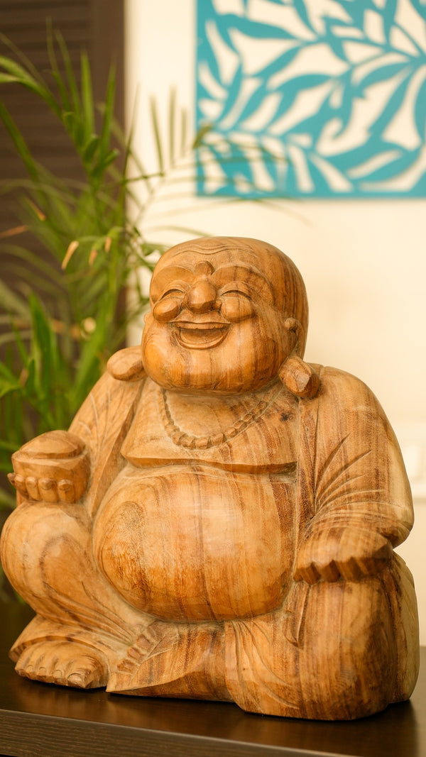 TIMBER KALA'S LAUGHING BUDDHA FOR DECOR