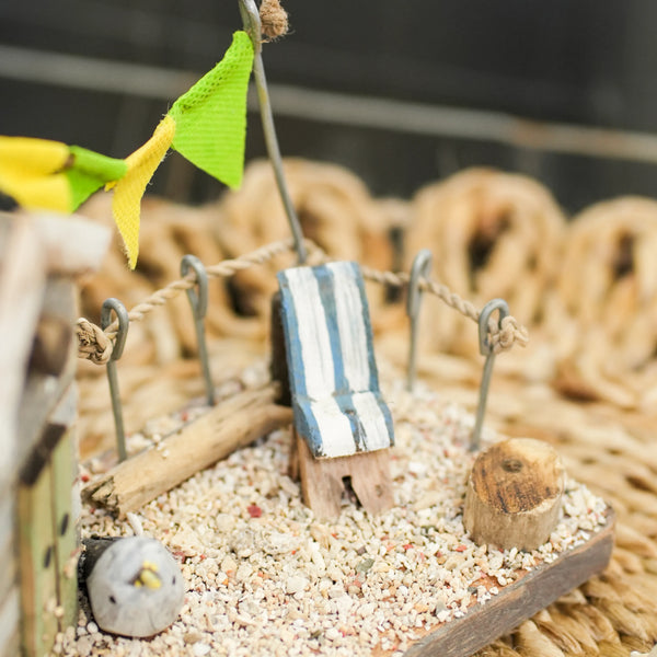 TIMBER KALA'S DRIFTWOOD WOODEN HOUSE WITH PATIO FOR DECOR