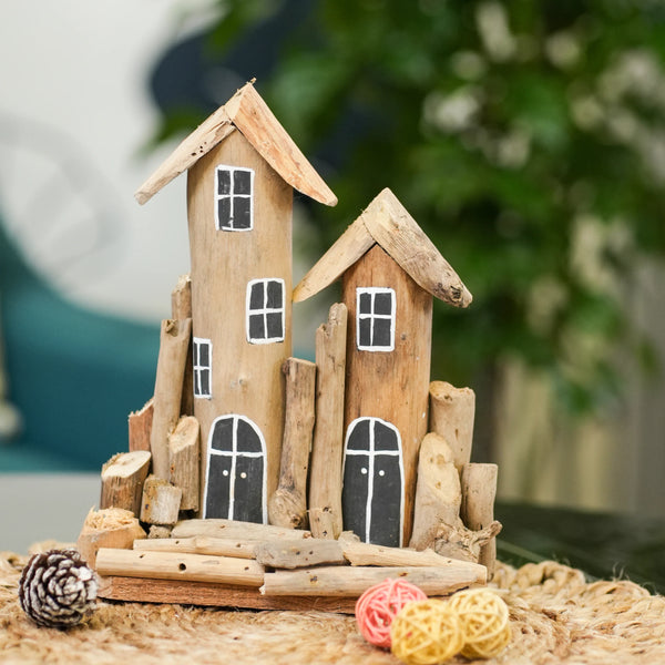 TIMBER KALA'S DRIFTWOOD TWIN DWELLINGS FOR DECOR