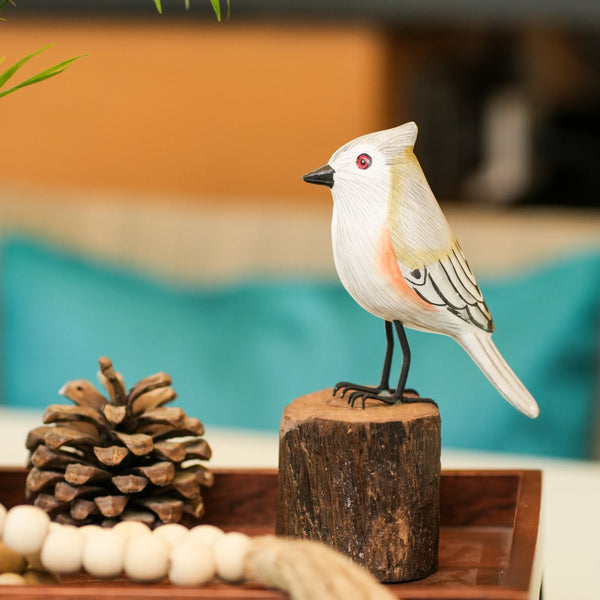 TIMBER KALA'S TUFTED TITMOUSE BIRD FOR DECOR