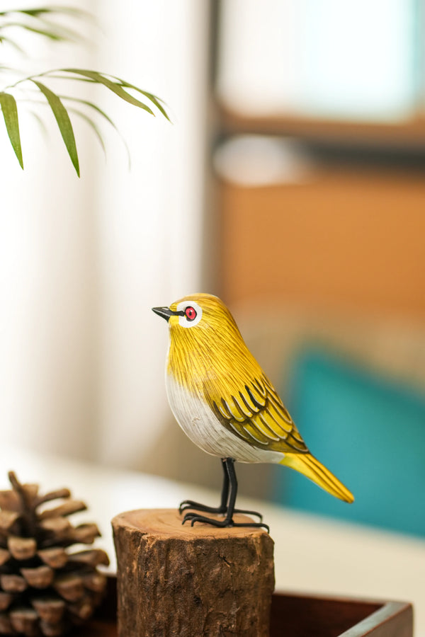 TIMBER KALA'S ORIENTALWHITE EYE BIRD FOR DECOR