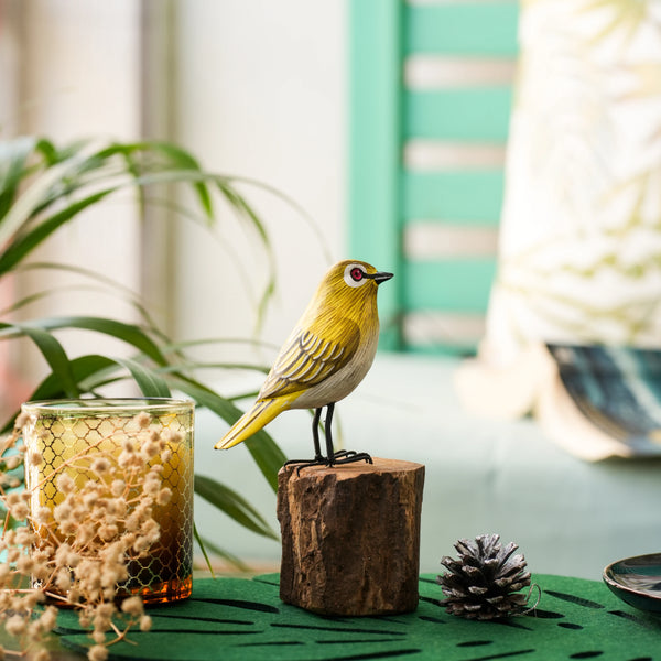 TIMBER KALA'S ORIENTALWHITE EYE BIRD FOR DECOR