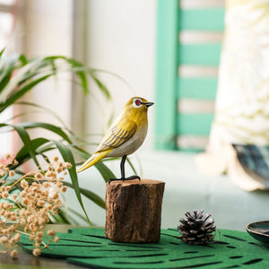 TIMBER KALA'S ORIENTALWHITE EYE BIRD FOR DECOR
