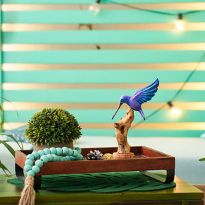 TIMBER KALA'S HUMMING BIRD ON DRIFTWOOD FOR DECOR