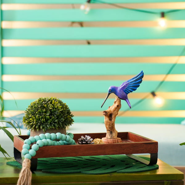 TIMBER KALA'S HUMMING BIRD ON DRIFTWOOD FOR DECOR