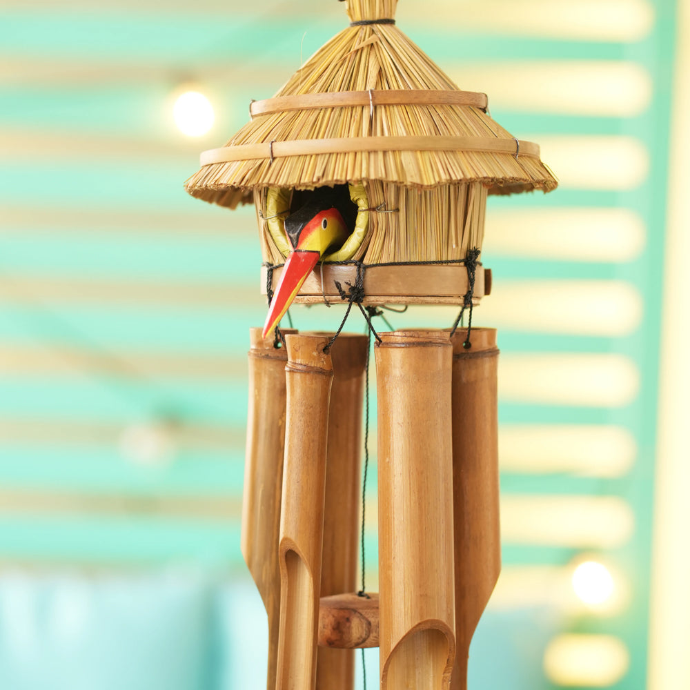 TIMBER KALA'S BIRD HOUSE CELESTIAL CHIMES FOR DECOR