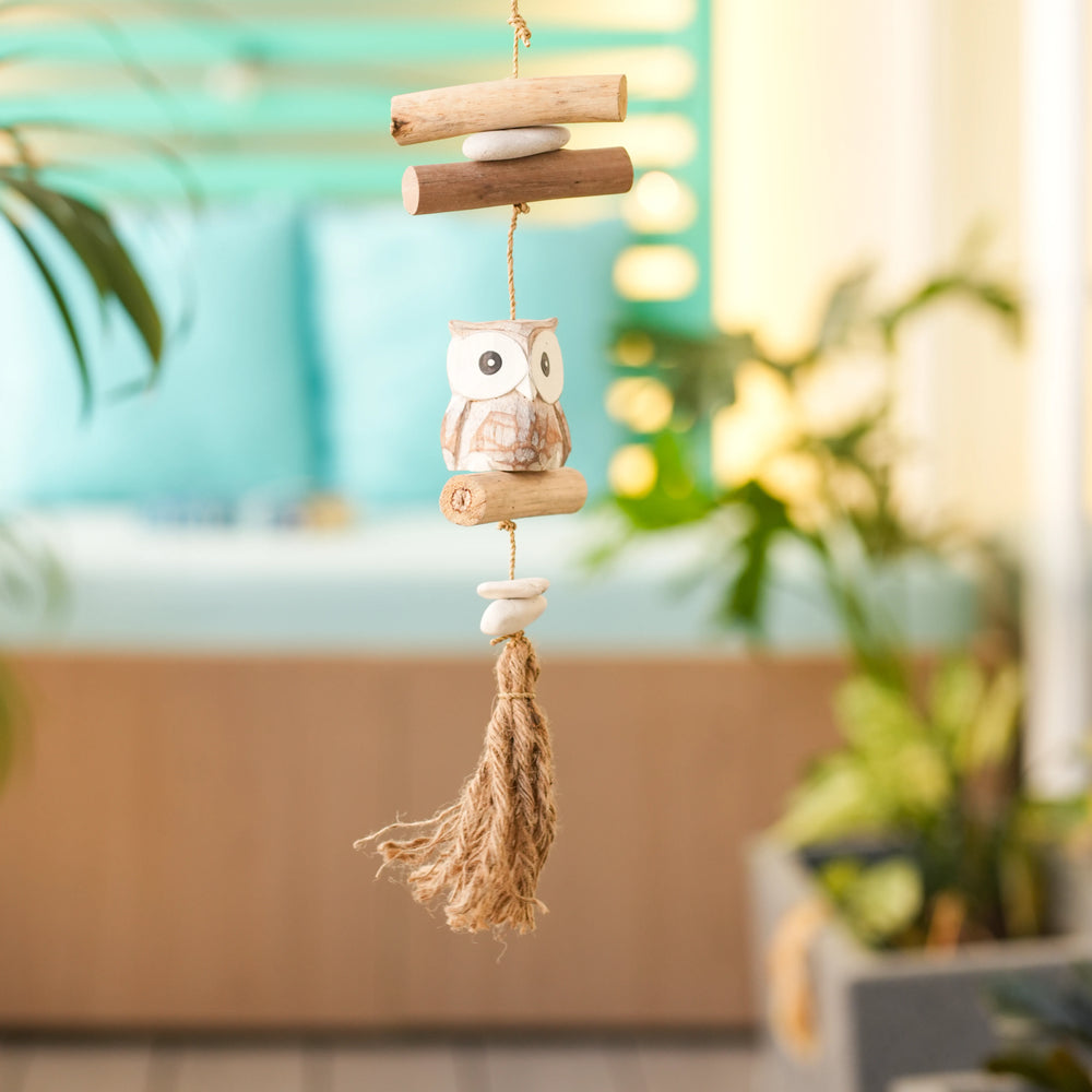 TIMBER KALA'S SINGLE OWL HANGINGS FOR DECOR