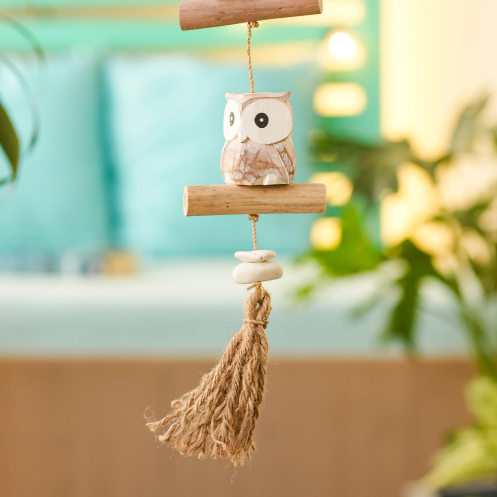 TIMBER KALA'S SINGLE OWL HANGINGS FOR DECOR