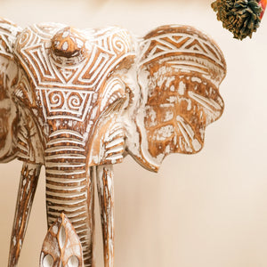 TIMBER KALA'S GANESHA'S HEAD ON STAND FOR DECOR