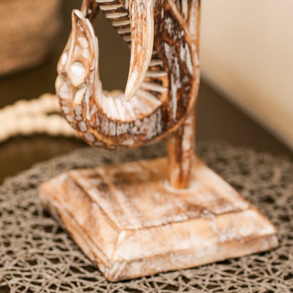 TIMBER KALA'S GANESHA'S HEAD ON STAND FOR DECOR