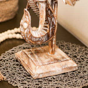 TIMBER KALA'S GANESHA'S HEAD ON STAND FOR DECOR
