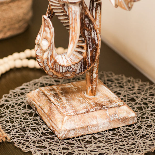 TIMBER KALA'S GANESHA'S HEAD ON STAND FOR DECOR
