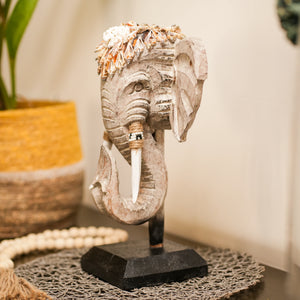 TIMBER KALA'S GANESHA'S ECHO ON STAND FOR DECOR