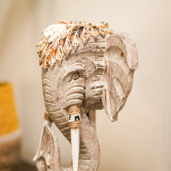 TIMBER KALA'S GANESHA'S ECHO ON STAND FOR DECOR