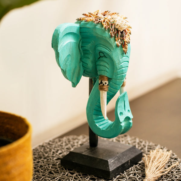 TIMBER KALA'S GANESHA'S ECHO ON STAND FOR DECOR
