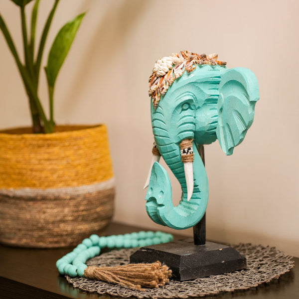 TIMBER KALA'S GANESHA'S ECHO ON STAND FOR DECOR