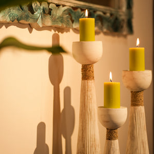 TIMBER KALA'S PLEATED PILLAR FOR CANDLES