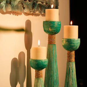 TIMBER KALA'S PLEATED PILLAR FOR CANDLES