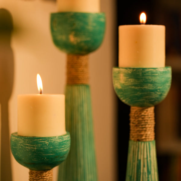 TIMBER KALA'S PLEATED PILLAR FOR CANDLES