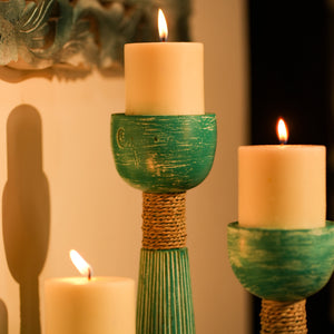 TIMBER KALA'S PLEATED PILLAR FOR CANDLES