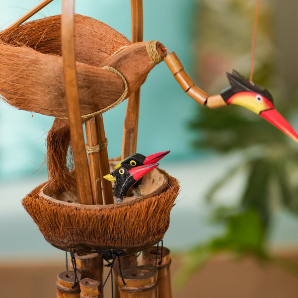 TIMBER KALA'S DANCING CRANE CELESTIAL CHIMES FOR DECOR