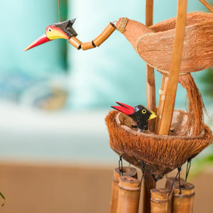 TIMBER KALA'S DANCING CRANE CELESTIAL CHIMES FOR DECOR