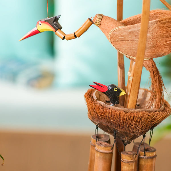 TIMBER KALA'S DANCING CRANE CELESTIAL CHIMES FOR DECOR
