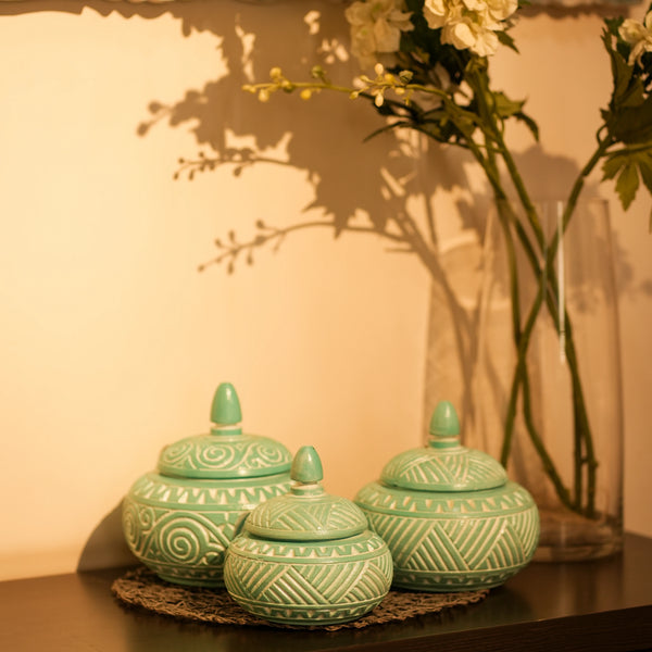 TIMBER KALA'S HANDCRAFTED TREASURE JARS FOR DECOR