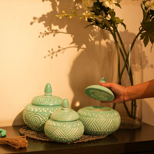 TIMBER KALA'S HANDCRAFTED TREASURE JARS FOR DECOR