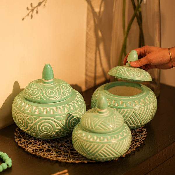 TIMBER KALA'S HANDCRAFTED TREASURE JARS FOR DECOR