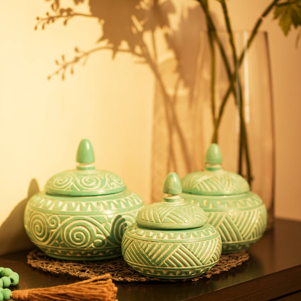 TIMBER KALA'S HANDCRAFTED TREASURE JARS FOR DECOR